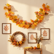 Prodotto Ghirlanda artificiale di acero, decorazione autunnale, 165 cm