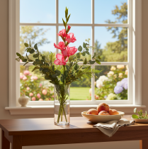 Prodotto Gladiolas artificiali con fiori decorativi, 88 cm