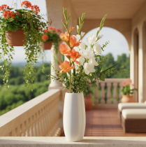 Prodotto Gladiolo artificiale con molti fiori per bouquet, 88 cm