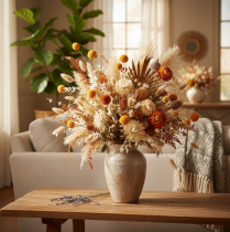 Prodotto Bouquet di fiori secchi Craspedia, 55 cm, 20 pezzi