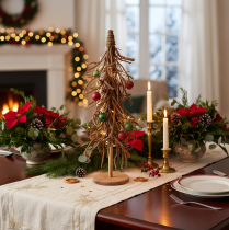 Prodotto Albero decorativo realizzato con rami di salice su base di legno, 68 cm