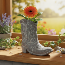 Prodotto Stivali da cowboy decorativi, scarpe da giardinaggio, 24 cm