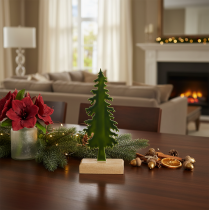 Prodotto Albero di Natale decorativo su supporto in legno, 26 cm