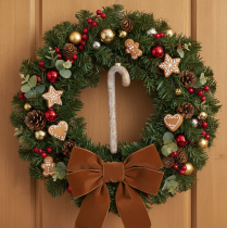 Prodotto Decorazione natalizia in vetro a forma di bastoncino di zucchero, stile nostalgico, per l'albero di Natale, 22 cm.