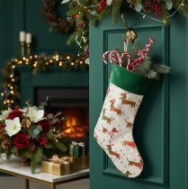 Prodotto Calza di Natale con motivo a bassotto, 50 cm