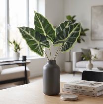 Prodotto Alocasia Elephant Ear Arrow Leaf Piante Artificiali Verde 55cm