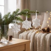 Prodotto Decorazione fiocco di neve decorazione invernale neve da appendere Ø7 cm