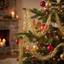 Prodotto Orpello Filo oro per albero di Natale Decorazione natalizia 50cm