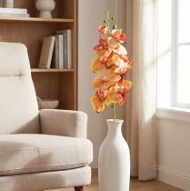 Prodotto Orchidea Phalaenopsis artificiale 9 fiori rosso giallo 96 cm