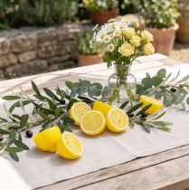 Prodotto Decorazioni artificiali di limoni gialli, 18 pezzi - Metà di limone realistiche
