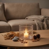 Prodotto Vetro lanterna, vetro porta tealight, vetro candela Ø11,5cm H9,5cm