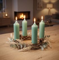 Prodotto Candele coniche candele corte giada verde per anello Ø21/110mm 6 pz