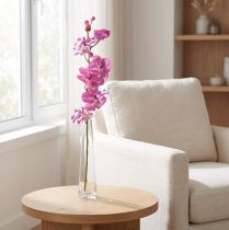 Prodotto Orchidea Phalaenopsis artificiale 6 fiori viola 70 cm