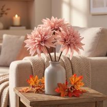 Prodotto Fiori decorativi dalia fiore rosa artificiale Ø15cm L28cm 3 pz