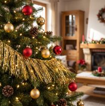 Prodotto Orpello Oro chiaro Decorazione per Albero Di Natale 50cm