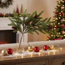 Prodotto Ramo di abete artificiale con vere pigne Ramo di Natale 78 cm