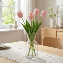 Prodotto Fiore di tulipano artificiale rosa stelo H67cm