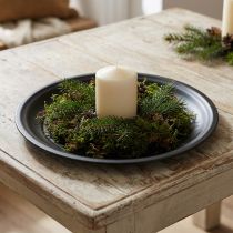 Prodotto Piatto decorativo in metallo, piatto decorativo antracite Ø26cm 2 pezzi