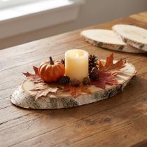 Prodotto Fette ovali di betulla, fette di legno naturale, decorative, 18-22 cm, set da 10 pezzi, decorazione in legno, incise