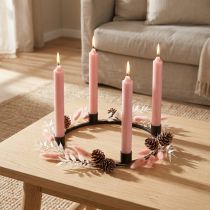 Prodotto Candele coniche candele corte rosa per anello decorativo Ø21/110mm 6 pezzi