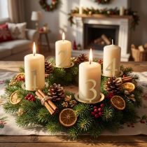 Prodotto Set di 4 candele a cono per corona d'Avvento, 3 cm.