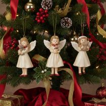 Prodotto Angeli decorativi per albero di Natale, stile vintage, 10 cm, 3 pezzi
