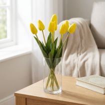 Prodotto Fiori di tulipano artificiali per una realistica decorazione primaverile in soggiorno o in ufficio, 40 cm, 7 pezzi