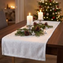Prodotto Coperta da neve Tappeto da neve in mica con glitter argento 120×80 cm