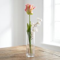 Prodotto Fiore artificiale, tulipano pappagallo rosa, fiore primaverile 63 cm