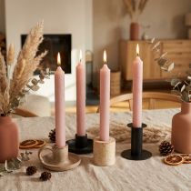 Prodotto Candele affusolate rosa, stile boho, Ø21/170mm, 6 pezzi