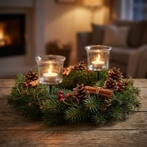 Prodotto Portacandele per tealight in vetro trasparente Ø6cm H10cm 2 pezzi