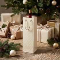 Prodotto Busta regalo per bottiglie carta crema 12×9×36cm 1 pz