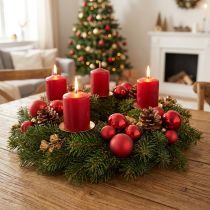 Prodotto Mini palline di Natale rosse opache/lucide Ø2,5cm 22 pezzi