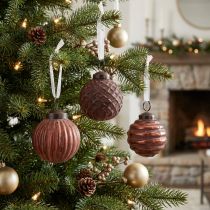 Prodotto Decorazioni per l'albero di Natale Decorazioni natalizie vintage in vetro Ø5cm 9pz