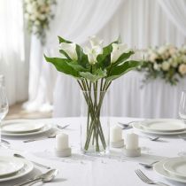 Prodotto Calla Lily Kalla Fiori artificiali Fiori esotici bianchi 34 cm