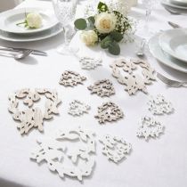 Prodotto Decorazione a dispersione uccello in legno cuore decorazione da tavolo naturale 3,5/1,5 cm 72 pz