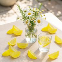 Prodotto Decorazione di fette di limone artificiali, 24 pezzi, decorazione estiva per la tavola
