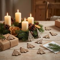 Prodotto Decorazioni sparse per albero di Natale naturale 3x4,5 cm 72 pz