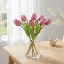 Prodotto Decorazione floreale Tulipani Fiori artificiali Viola 20cm 6 pezzi