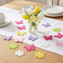 Prodotto Decorazione sparsa fiori di farfalla primaverili 6 colori 4 cm 72 pezzi