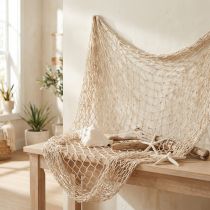 Prodotto Rete in macramè, decorazione estiva a tema nautico, 85–90x100 cm