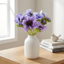 Prodotto Bouquet di fiori artificiali: Anemone, Anemone dei cieli, Blu, Viola, L28cm