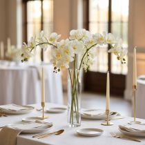 Prodotto Crema di orchidee artificiali 50 cm 6 pezzi
