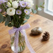 Prodotto Nastro decorativo nastro decorativo fiore nastro decorativo viola L16mm L20m
