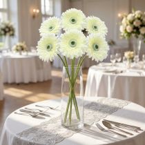 Prodotto Gerbera artificiale bianca 62 cm 6 pz