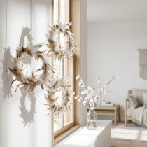 Prodotto Ghirlanda di piume piume decorative decorazioni per finestre natura Ø20cm 3 pezzi