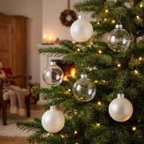 Prodotto Palle di Natale in vetro trasparente opaco Palle per albero di Natale Ø6cm 6 pz