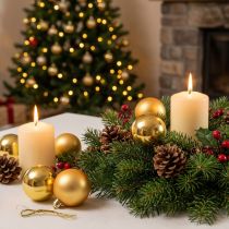 Prodotto Palline di Natale in plastica oro 6 cm 12 pz