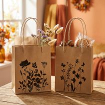 Prodotto Buste regalo con manici carta naturale nera 12×15 cm 6 pz
