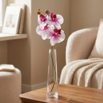 Prodotto Orchidea Phalaenopsis Artificiale 4 Fiori Bianco Rosa 72cm
